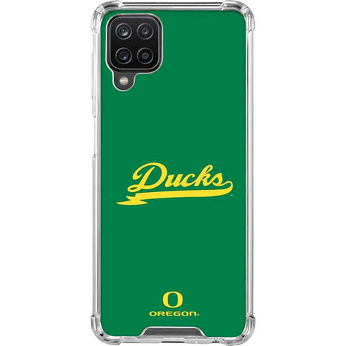 University of Oregon Ducks Logo and Wings Galaxy A12 Clear Case