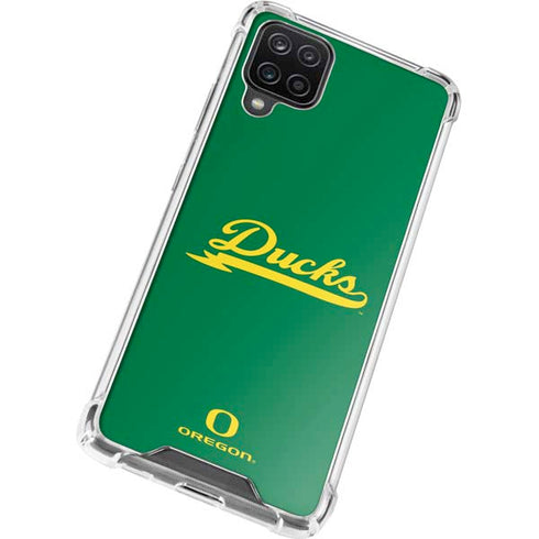 University of Oregon Ducks Logo and Wings Galaxy A12 Clear Case
