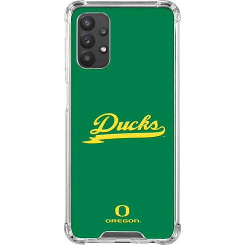 University of Oregon Ducks Logo and Wings Galaxy A32 5G Clear Case
