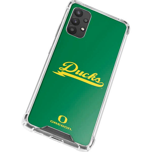 University of Oregon Ducks Logo and Wings Galaxy A32 5G Clear Case