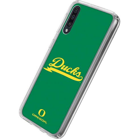 University of Oregon Ducks Logo and Wings Galaxy A50 Clear Case