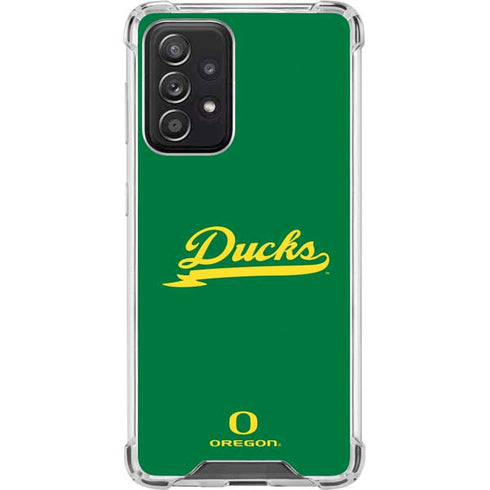 University of Oregon Ducks Logo and Wings Galaxy A52 5G Clear Case