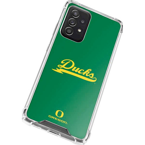 University of Oregon Ducks Logo and Wings Galaxy A52 5G Clear Case