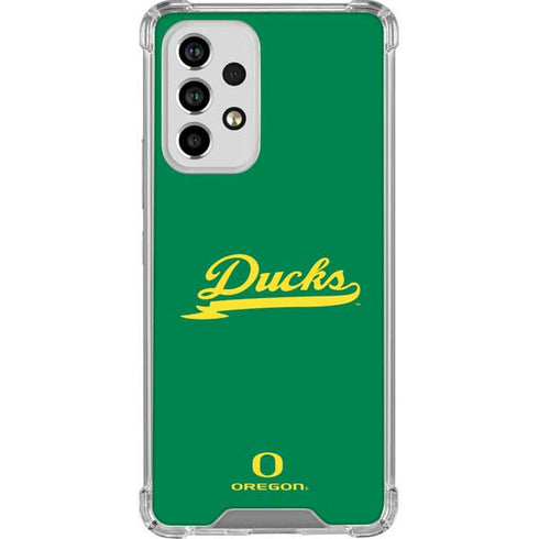 University of Oregon Ducks Logo and Wings Galaxy A53 5G Clear Case