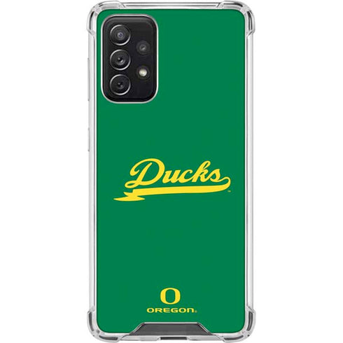 University of Oregon Ducks Logo and Wings Galaxy A72 5G Clear Case