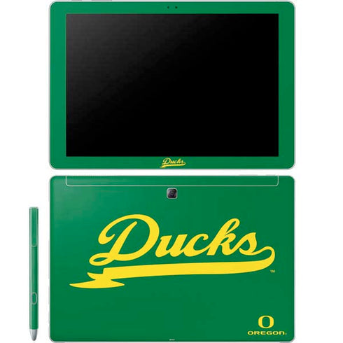 University of Oregon Ducks Logo and Wings Galaxy Book 12in Skin