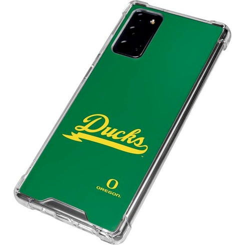 University of Oregon Ducks Logo and Wings Galaxy Note20 5G Clear Case