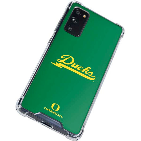 University of Oregon Ducks Logo and Wings Galaxy S20 FE Clear Case