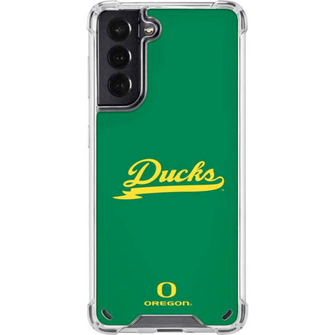 University of Oregon Ducks Logo and Wings Galaxy S21 5G Clear Case