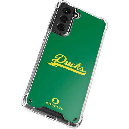 University of Oregon Ducks Logo and Wings Galaxy S21 Plus 5G Clear Case