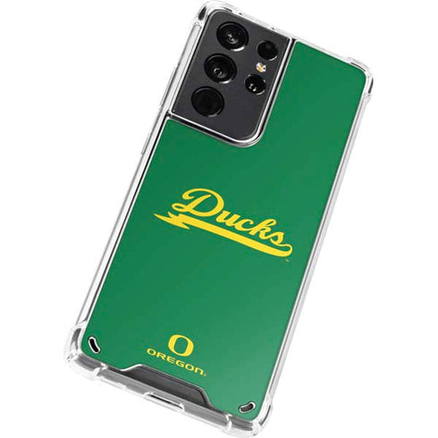 University of Oregon Ducks Logo and Wings Galaxy S21 Ultra 5G Clear Case