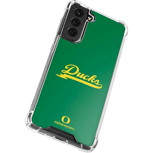 University of Oregon Ducks Logo and Wings Galaxy S22 Clear Case