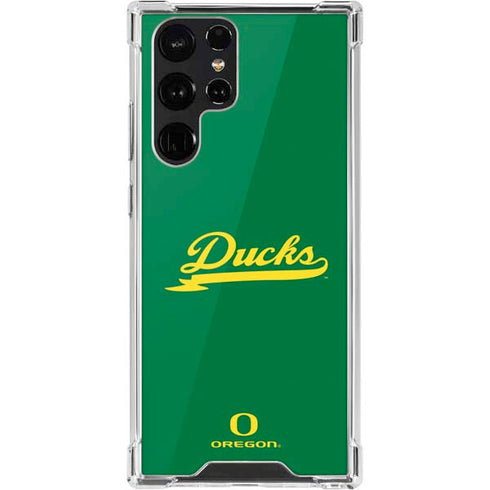 University of Oregon Ducks Logo and Wings Galaxy S22 Ultra Clear Case