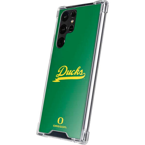 University of Oregon Ducks Logo and Wings Galaxy S22 Ultra Clear Case