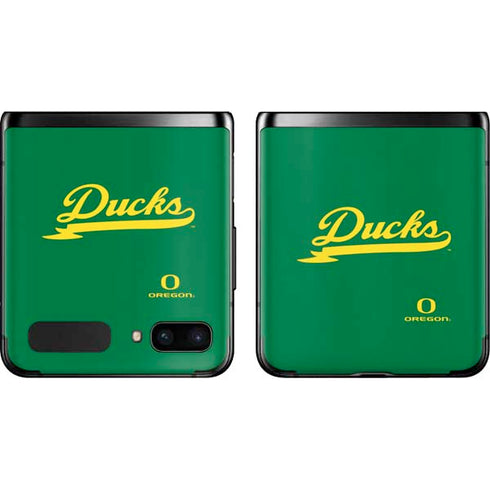 University of Oregon Ducks Logo and Wings Galaxy Z Flip Skin