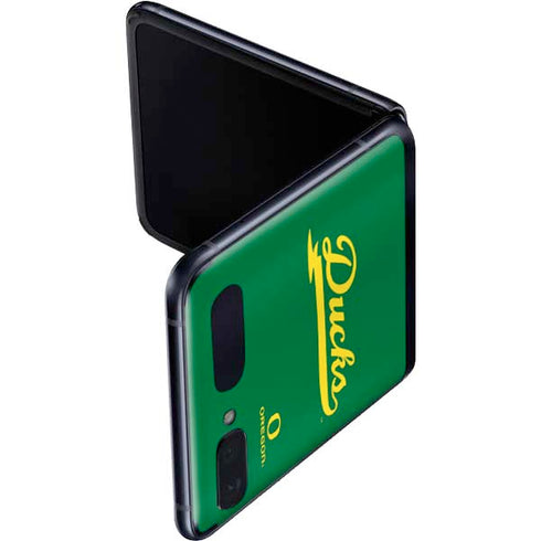 University of Oregon Ducks Logo and Wings Galaxy Z Flip Skin