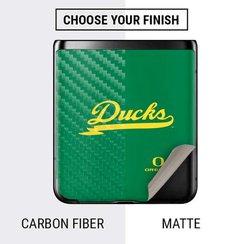 University of Oregon Ducks Logo and Wings Galaxy Z Flip Skin