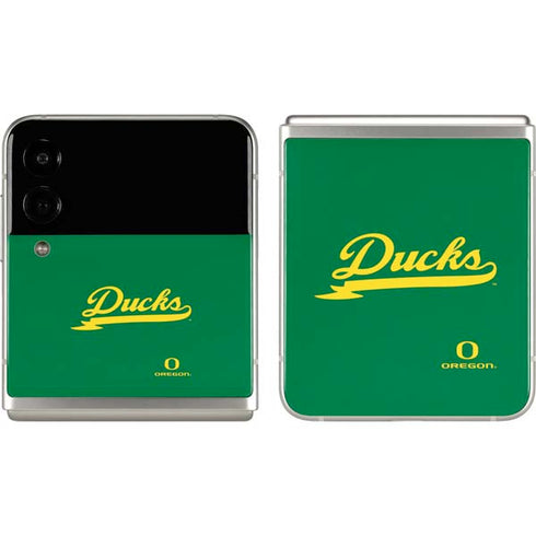 University of Oregon Ducks Logo and Wings Galaxy Z Flip3 5G Skin