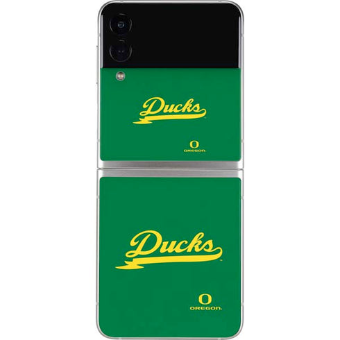 University of Oregon Ducks Logo and Wings Galaxy Z Flip3 5G Skin