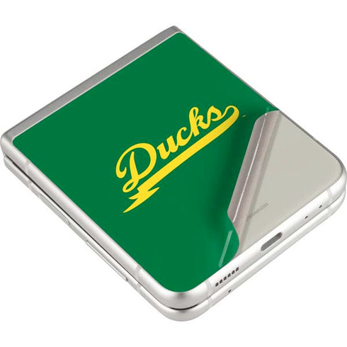University of Oregon Ducks Logo and Wings Galaxy Z Flip3 5G Skin