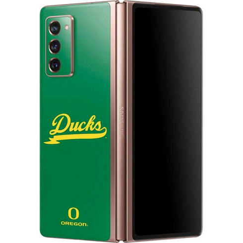 University of Oregon Ducks Logo and Wings Galaxy Z Fold2 5G Skin