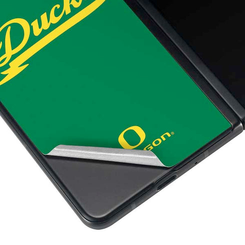 University of Oregon Ducks Logo and Wings Galaxy Z Fold4 5G Skin
