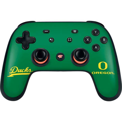 University of Oregon Ducks Logo and Wings Google Stadia Controller Skin