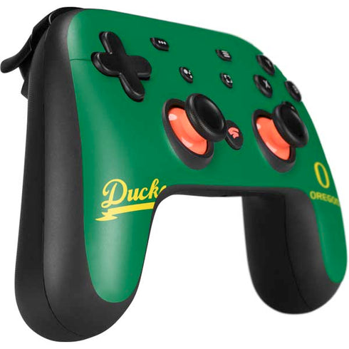 University of Oregon Ducks Logo and Wings Google Stadia Controller Skin