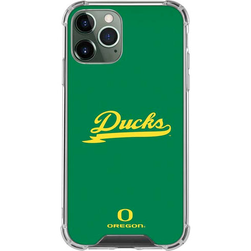 University of Oregon Ducks Logo and Wings iPhone 11 Pro Max Clear Case