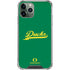 University of Oregon Ducks Logo and Wings iPhone 11 Pro Max Clear Case