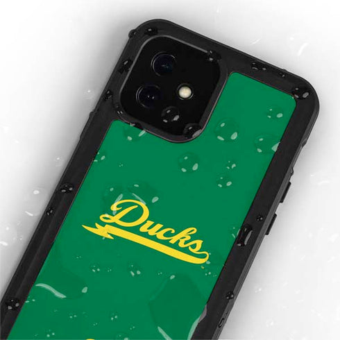 University of Oregon Ducks Logo and Wings iPhone 12 Mini Waterproof Case