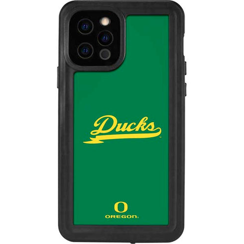 University of Oregon Ducks Logo and Wings iPhone 12 Pro Waterproof Case