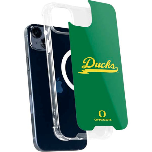 University of Oregon Ducks Logo and Wings iPhone 15 Plus MagSafe Case