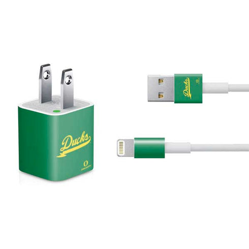 University of Oregon Ducks Logo and Wings iPhone Charger (5W USB) Skin