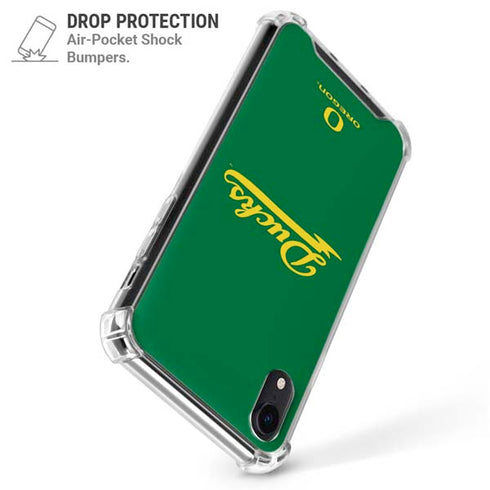 University of Oregon Ducks Logo and Wings iPhone XR Clear Case