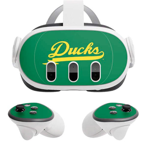 University of Oregon Ducks Logo and Wings Meta Quest 3 Skin