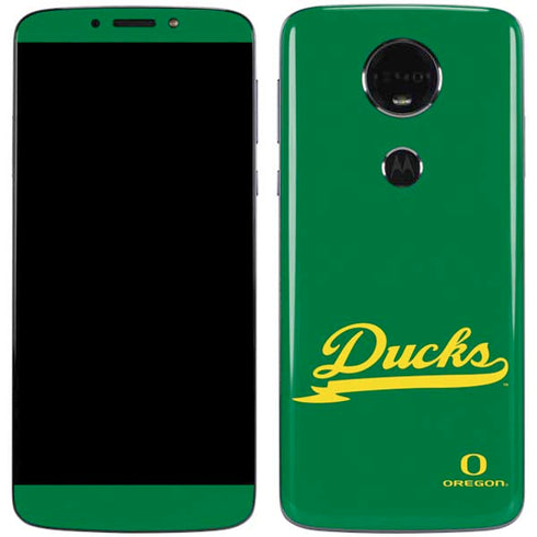 University of Oregon Ducks Logo and Wings Moto E5 Plus Skin