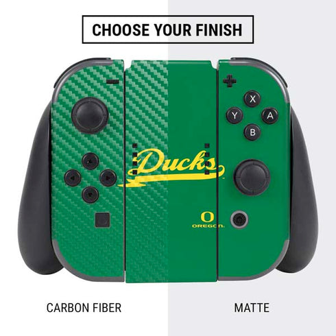 University of Oregon Ducks Logo and Wings Nintendo Switch Bundle Skin
