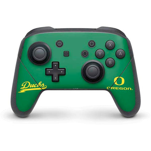 University of Oregon Ducks Logo and Wings Nintendo Switch Pro Controller Skin