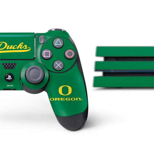 University of Oregon Ducks Logo and Wings PS4 Pro Bundle Skin