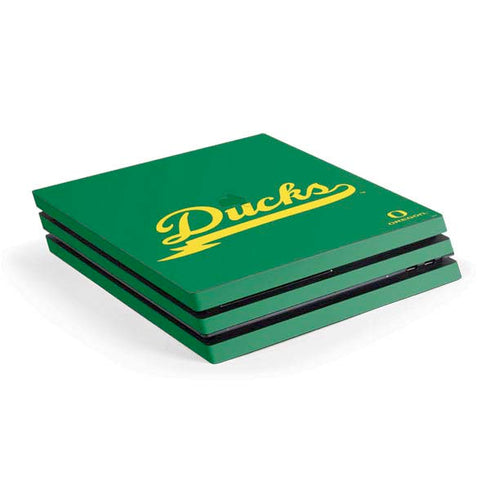 University of Oregon Ducks Logo and Wings PS4 Pro Console Skin