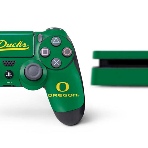 University of Oregon Ducks Logo and Wings PS4 Slim Bundle Skin