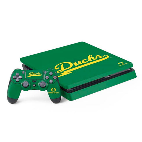 University of Oregon Ducks Logo and Wings PS4 Slim Bundle Skin