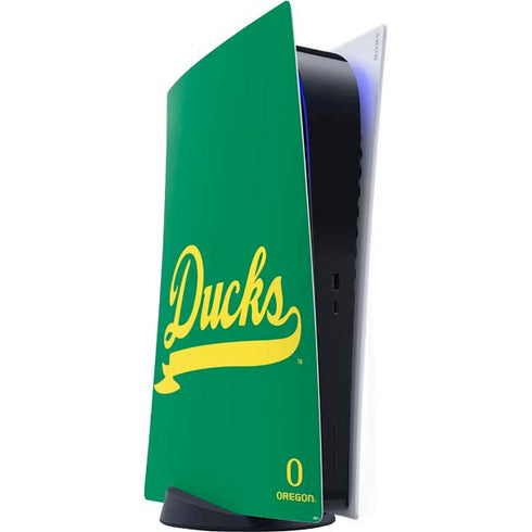University of Oregon Ducks Logo and Wings PS5 Digital Edition Console Skin