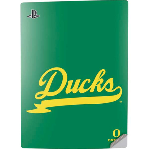 University of Oregon Ducks Logo and Wings PS5 Digital Edition Console Skin