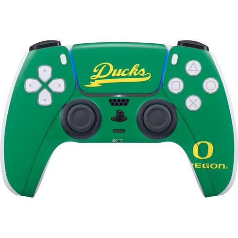 University of Oregon Ducks Logo and Wings PS5 Controller Skin