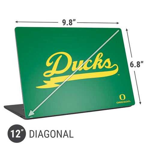 University of Oregon Ducks Logo and Wings Universal Laptop 12in (9.8 x 6.8in) Skin