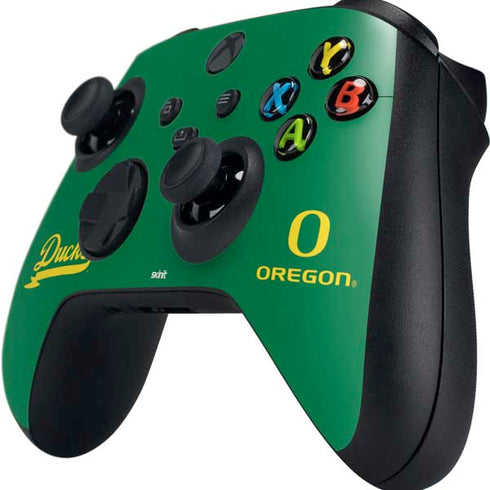 University of Oregon Ducks Logo and Wings Xbox Series X Controller Skin