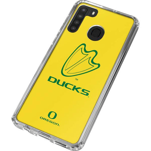 University of Oregon Ducks Logo Galaxy A21 Clear Case