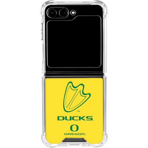 University of Oregon Ducks Logo Galaxy Z Flip5 5G Clear Case